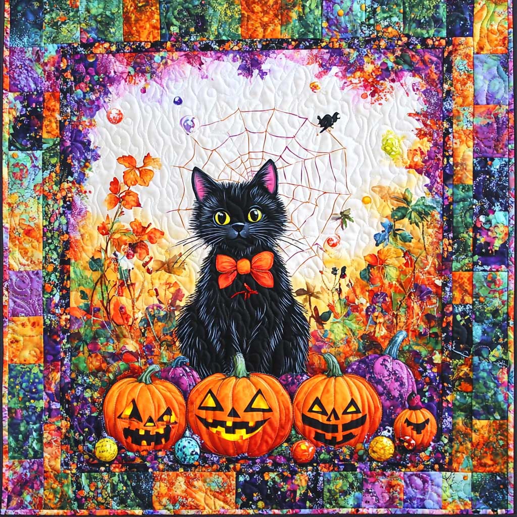 Black Cat In Halloween XR0808004CL Quilt