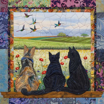 Black Cats Next Door XR1009006CL Quilt