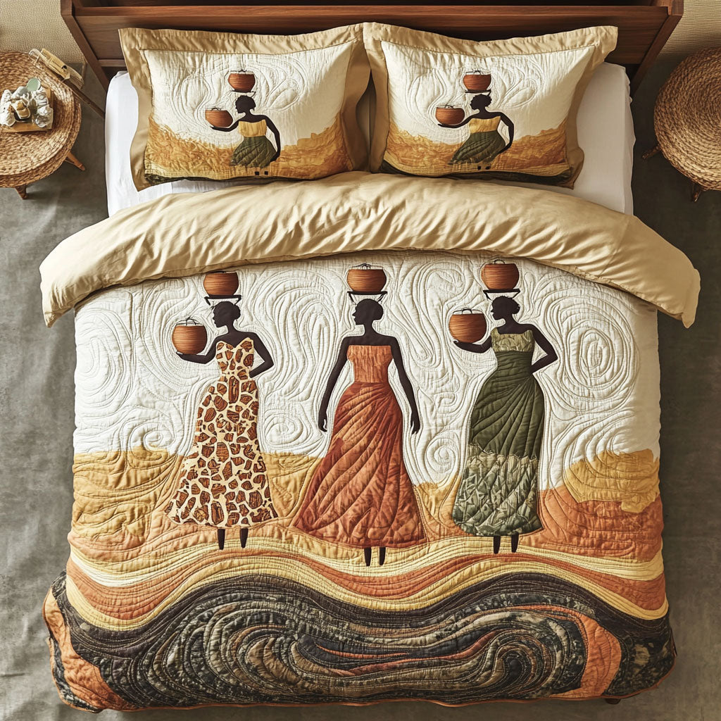 Black Woman Elegant Figures WU0503035CL Duvet Cover Set