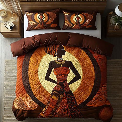 Black Woman Silhouette WU2002052CL Duvet Cover Set
