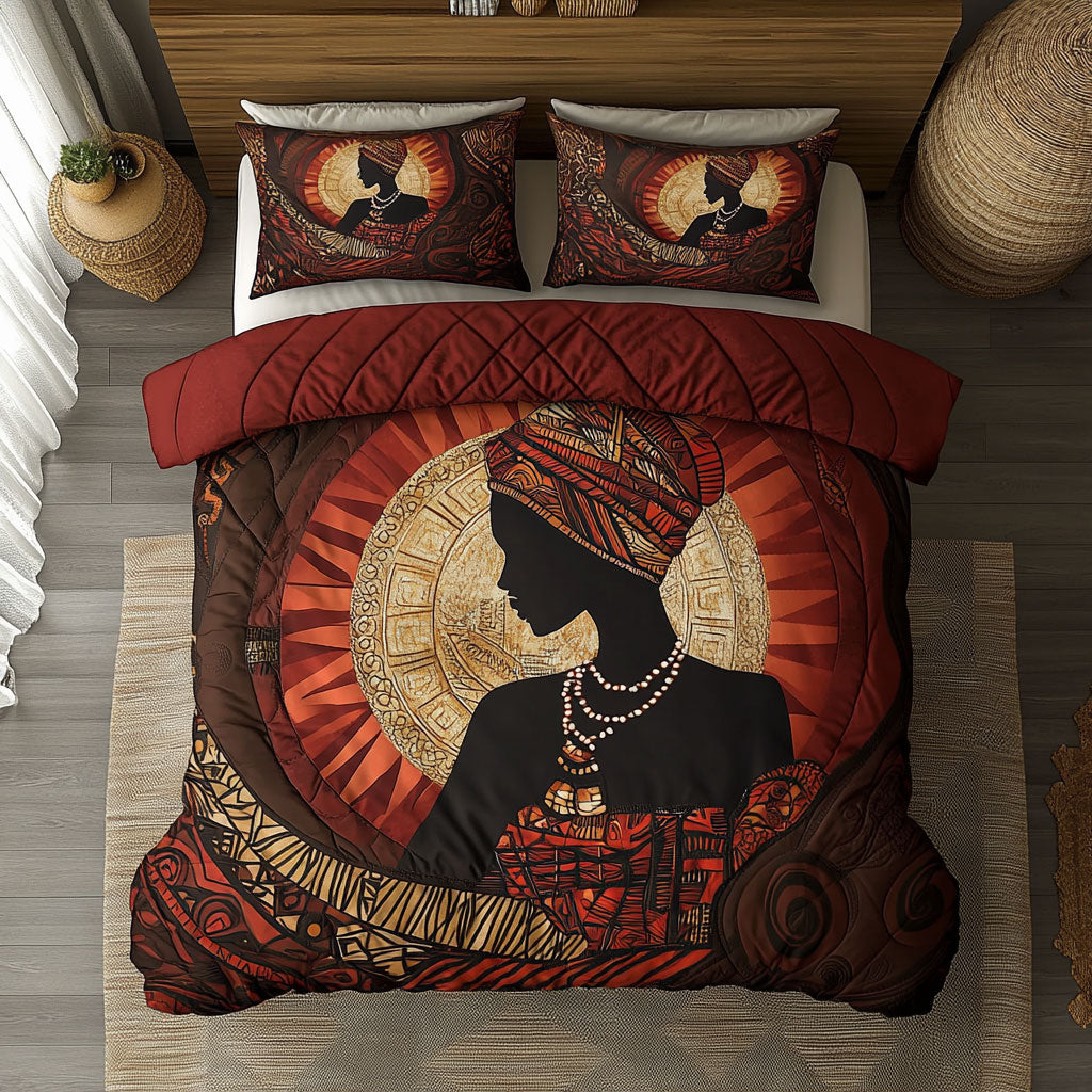 Black Woman Silhouette WU2002054CL Duvet Cover Set