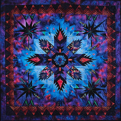 Blue And Black Native Star XR0307011CL Quilt