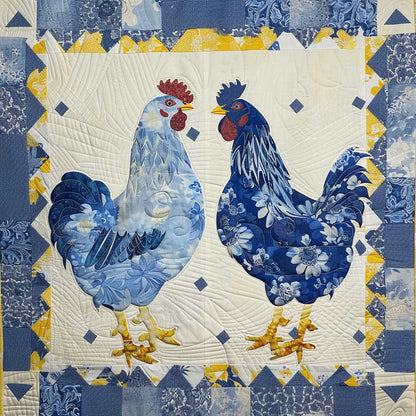 Blue Chickens XR0908019CL Quilt