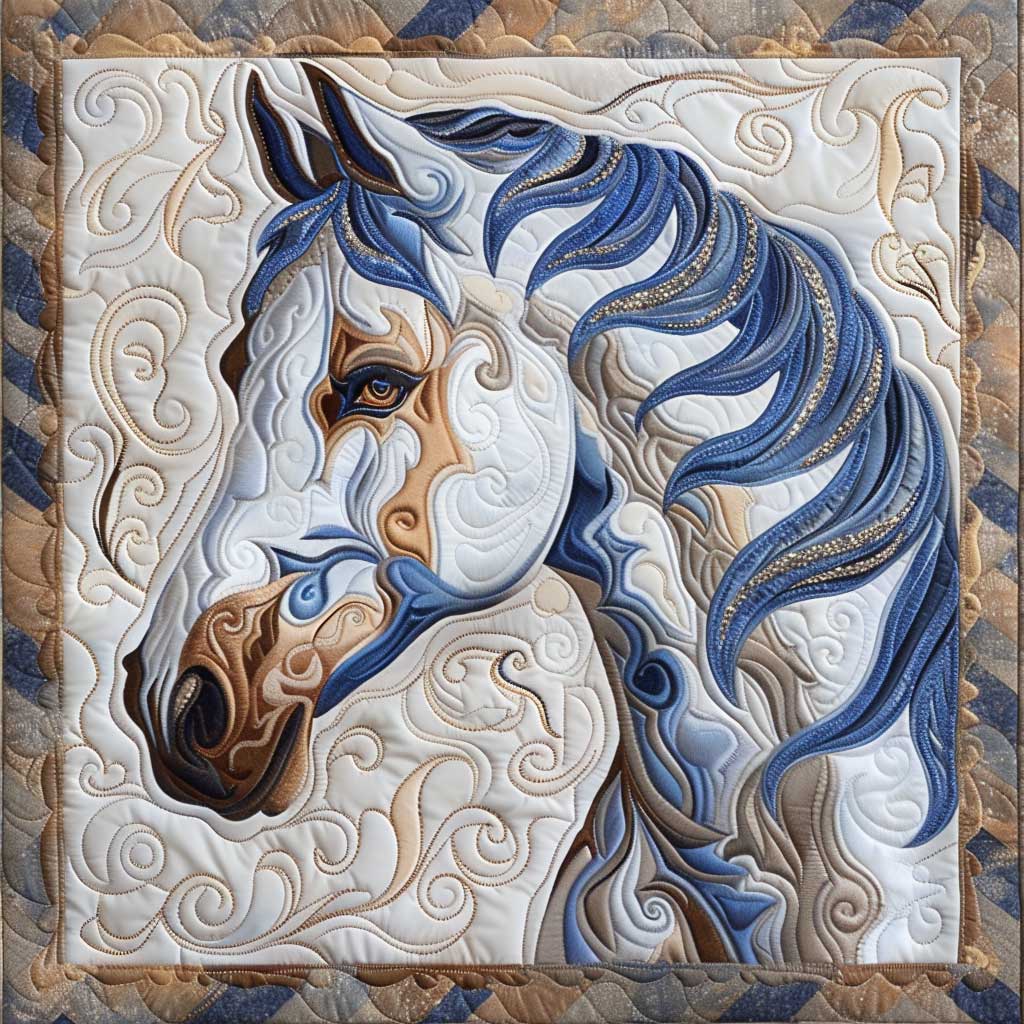 Blue Mane Horse XR1807007CL Quilt