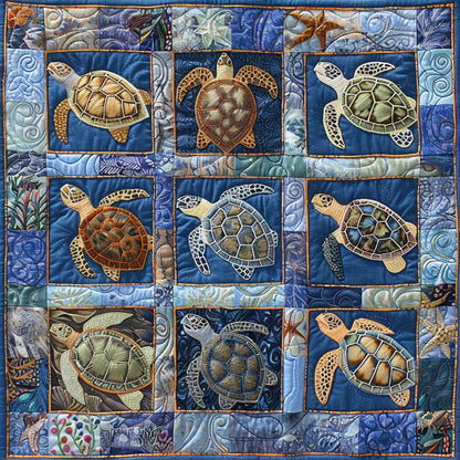 Blue Sea Turtles XR0507002CL Quilt