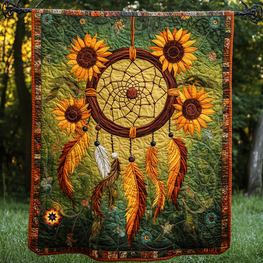 Boho Sunflower Suncatcher WU1212007CL Quilt