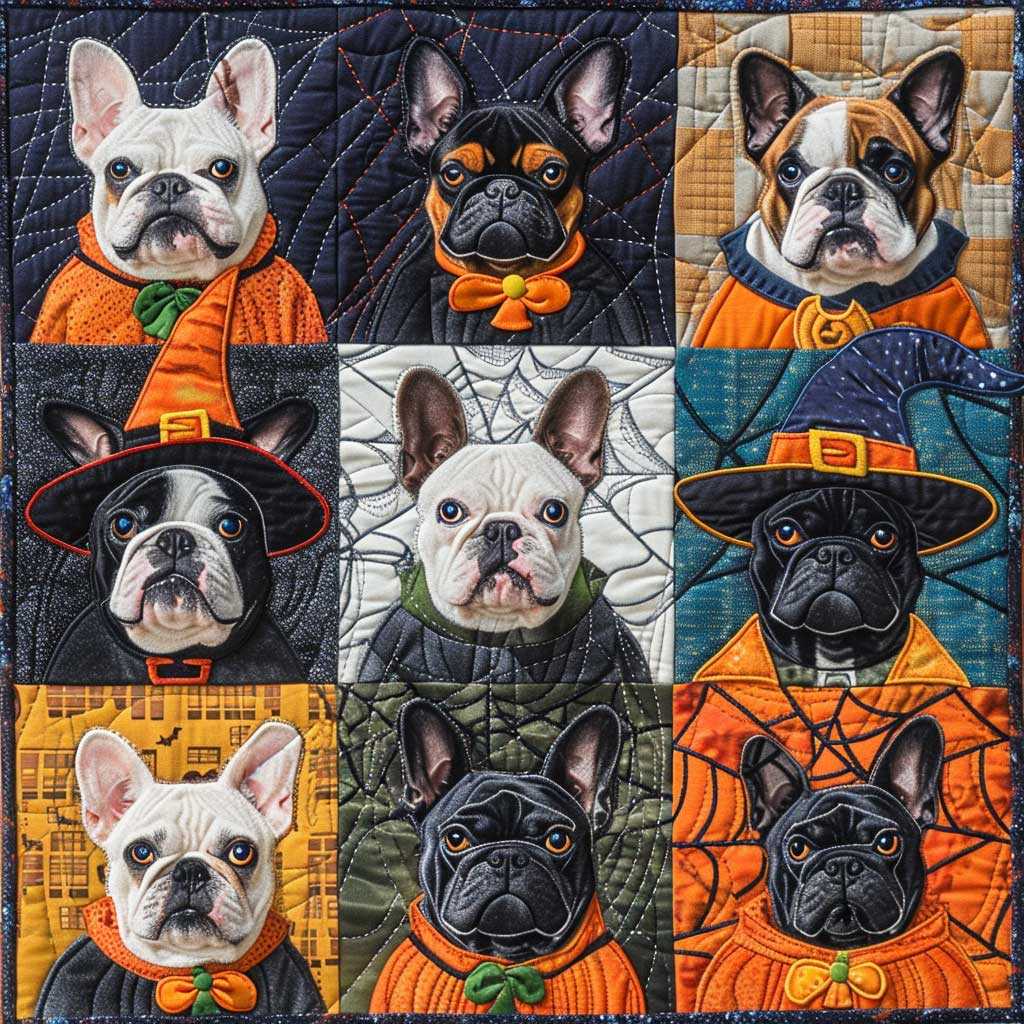 Boo French Bulldogs XR1908038CL Quilt