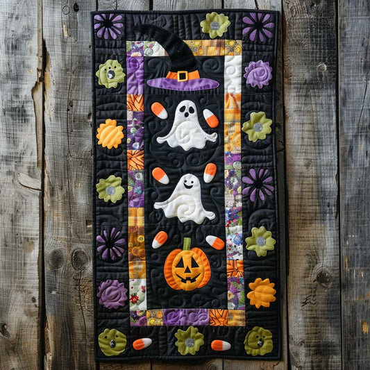 Boo Halloween XR2307013CL Quilted Table Runner