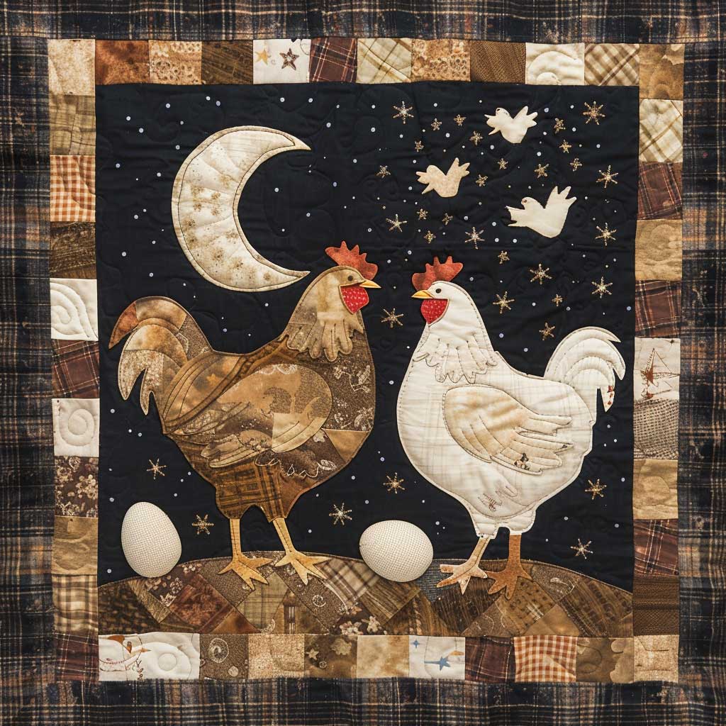 Brown Chickens XR1308057CL Quilt