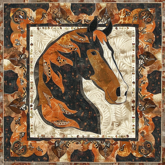 Brown Horse XR0706008CL Quilt