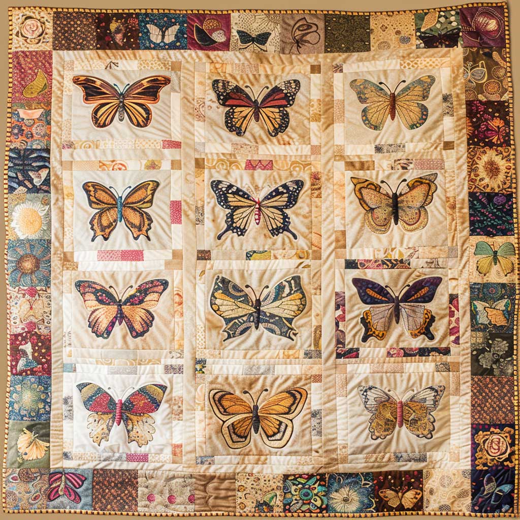 Butterflies WJ2507008CL Quilt