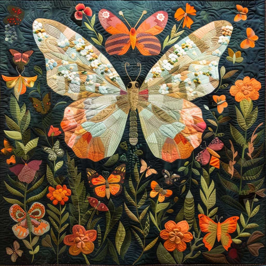 Butterflies WJ3007007CL Quilt