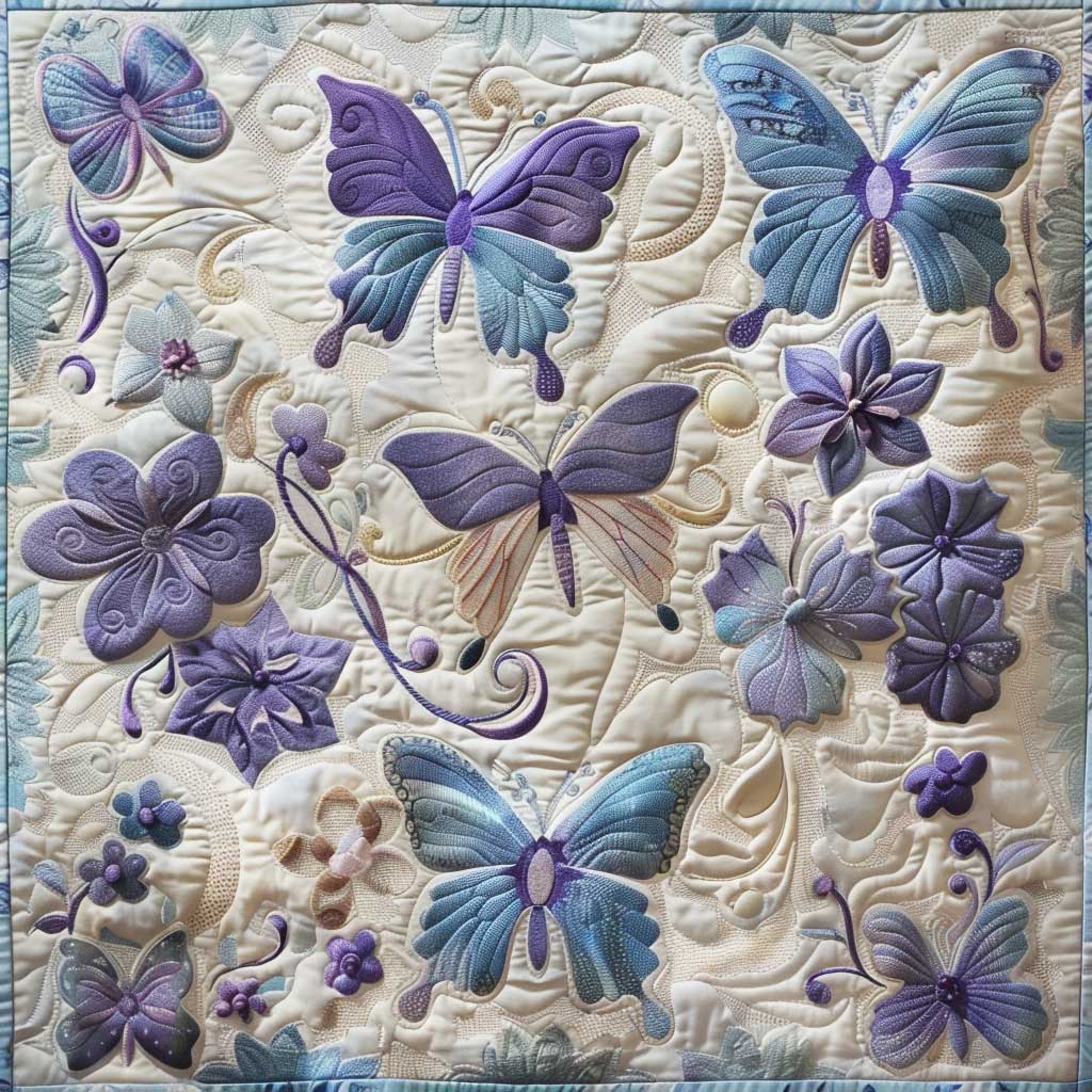 Butterflies XR0207020CL Quilt