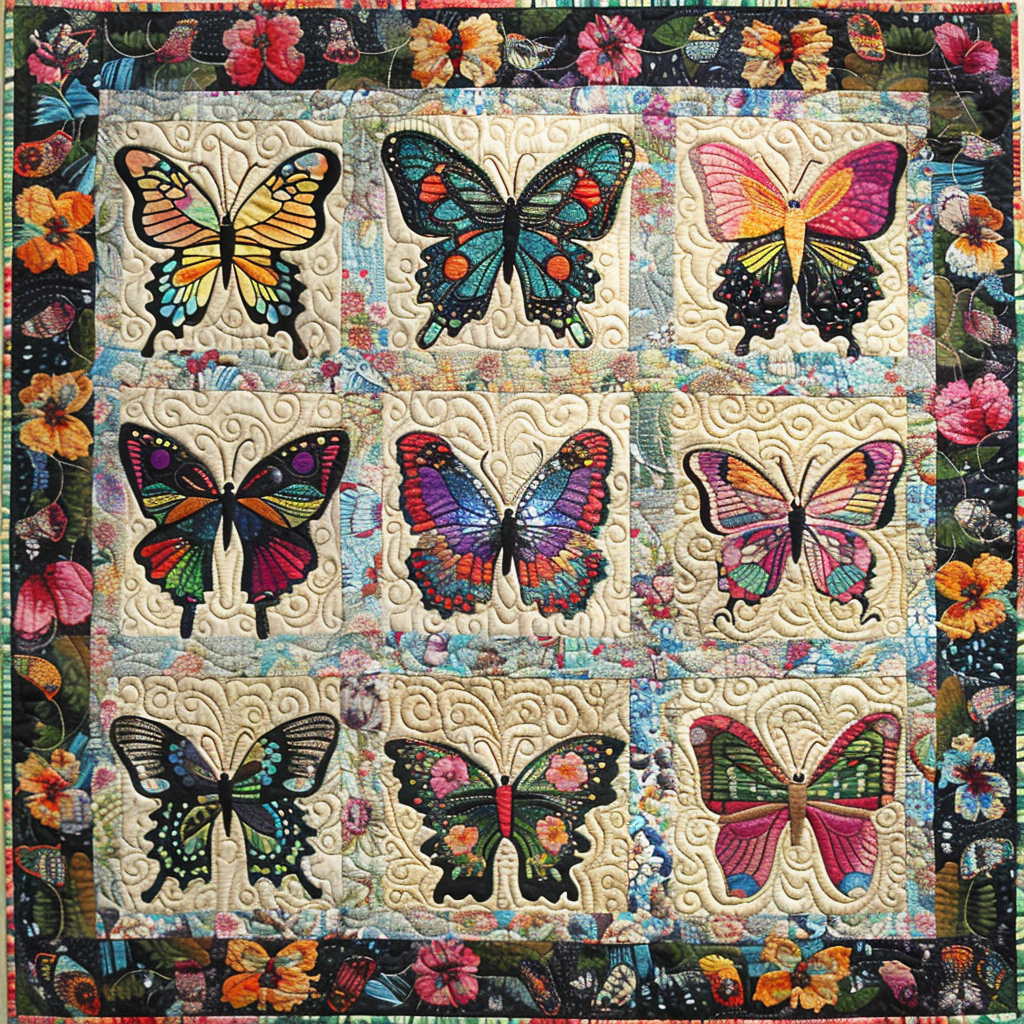 Butterflies XR1006008CL Quilt