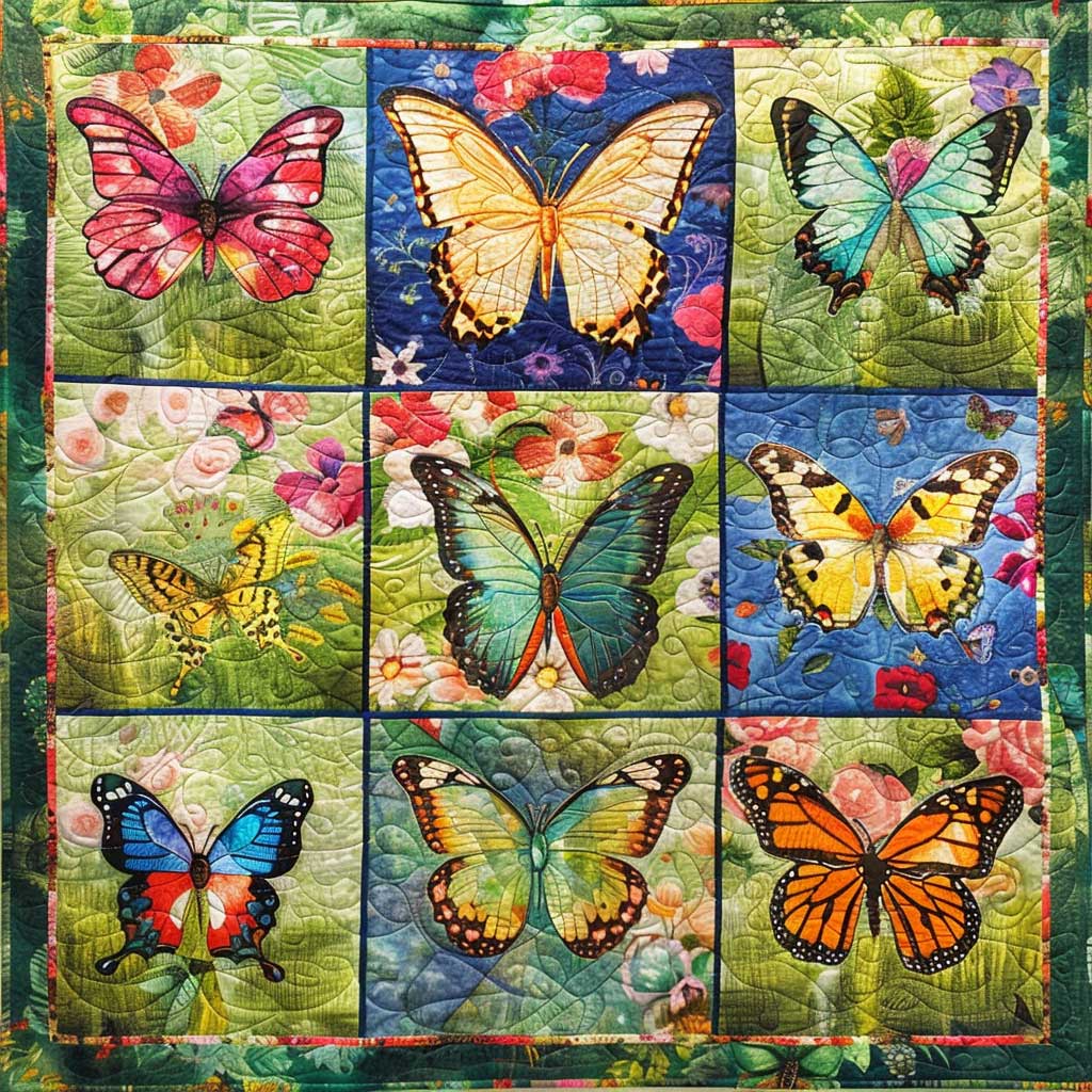 Butterfly Garden XR0107017CL Quilt