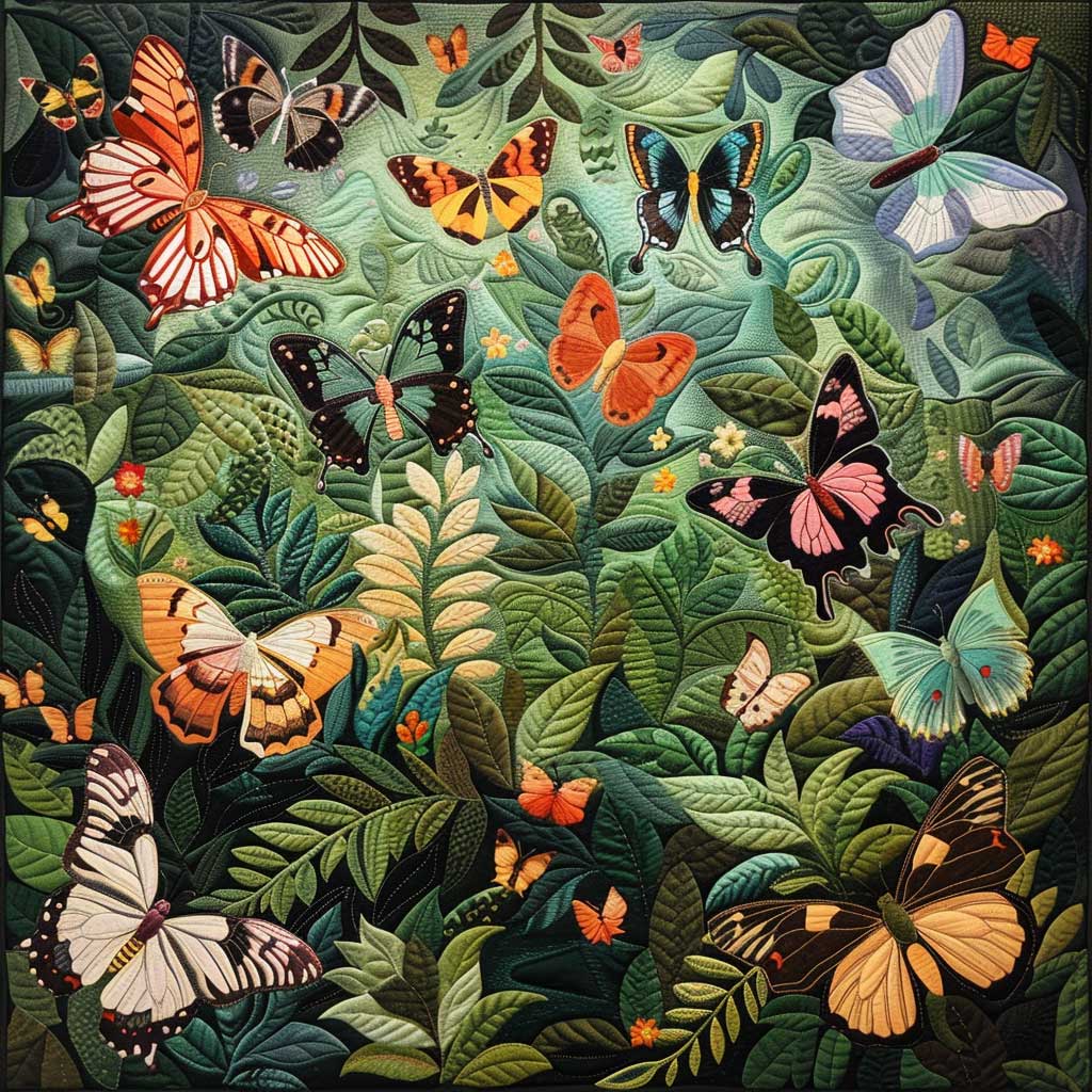 Butterfly Lovers XR1307006CL Quilt