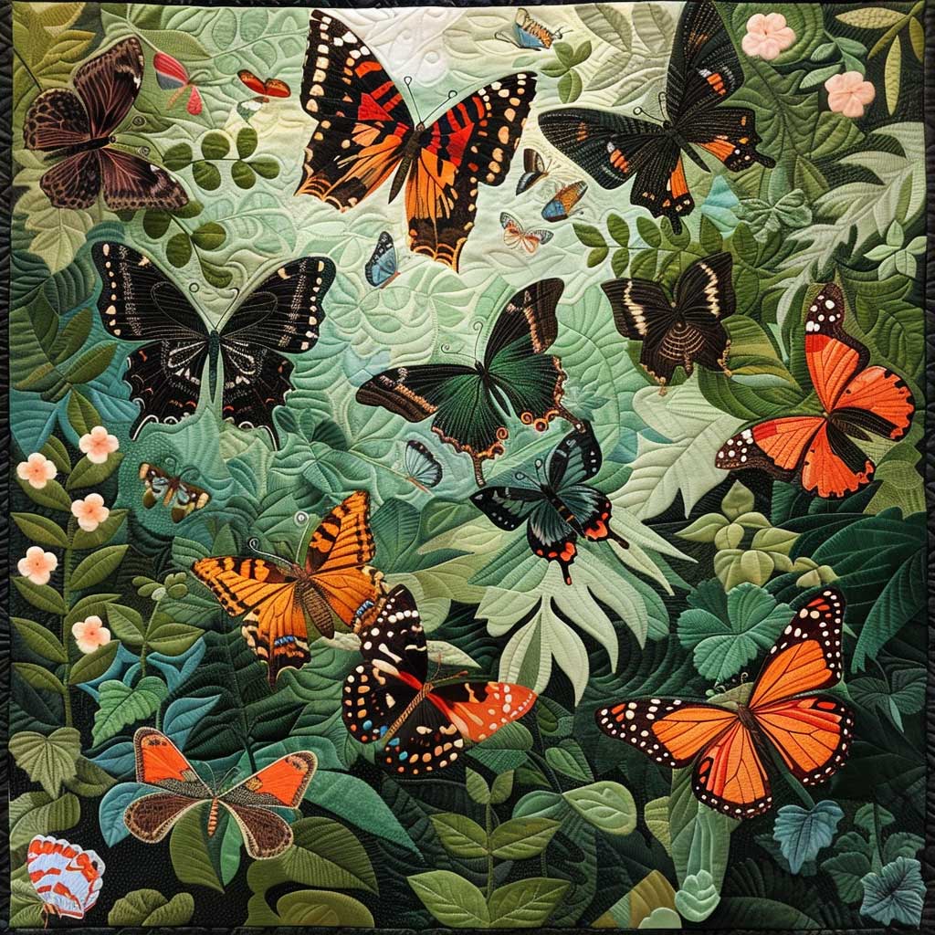 Butterfly Lovers XR1307007CL Quilt