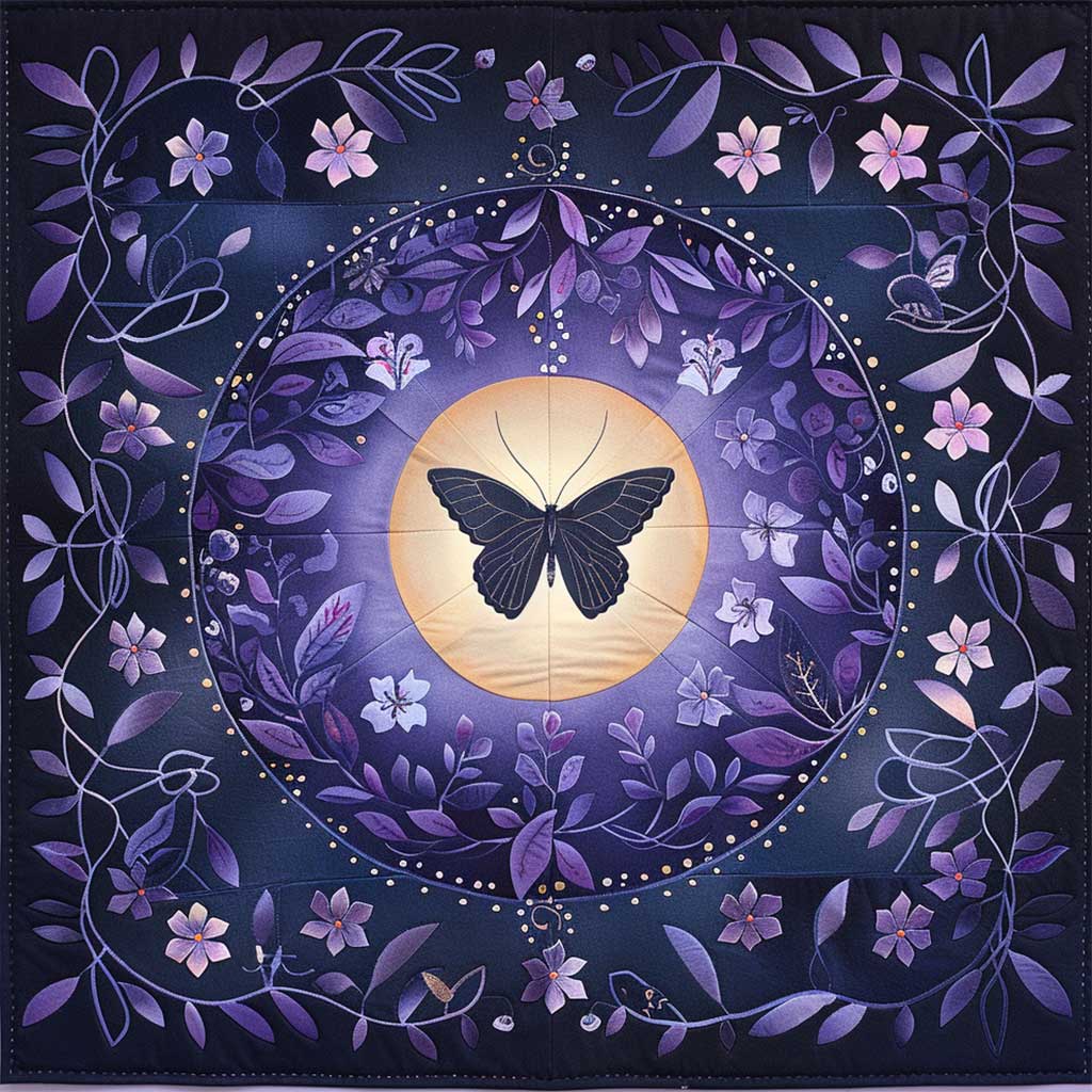 Purple Butterfly WJ1507009CL Quilt