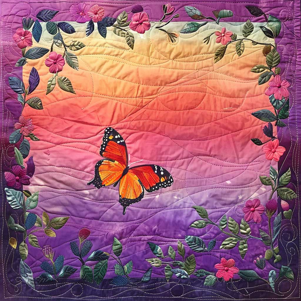 Sunset Butterfly WJ1507010CL Quilt