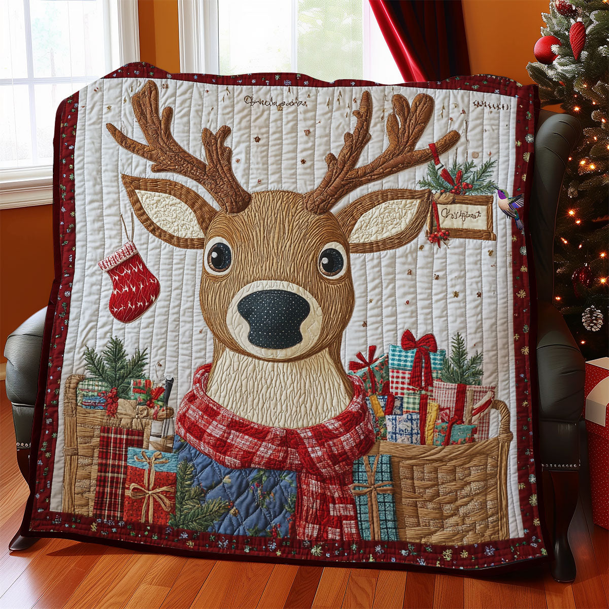 Christmas Reindeer WY1311016CL Quilt