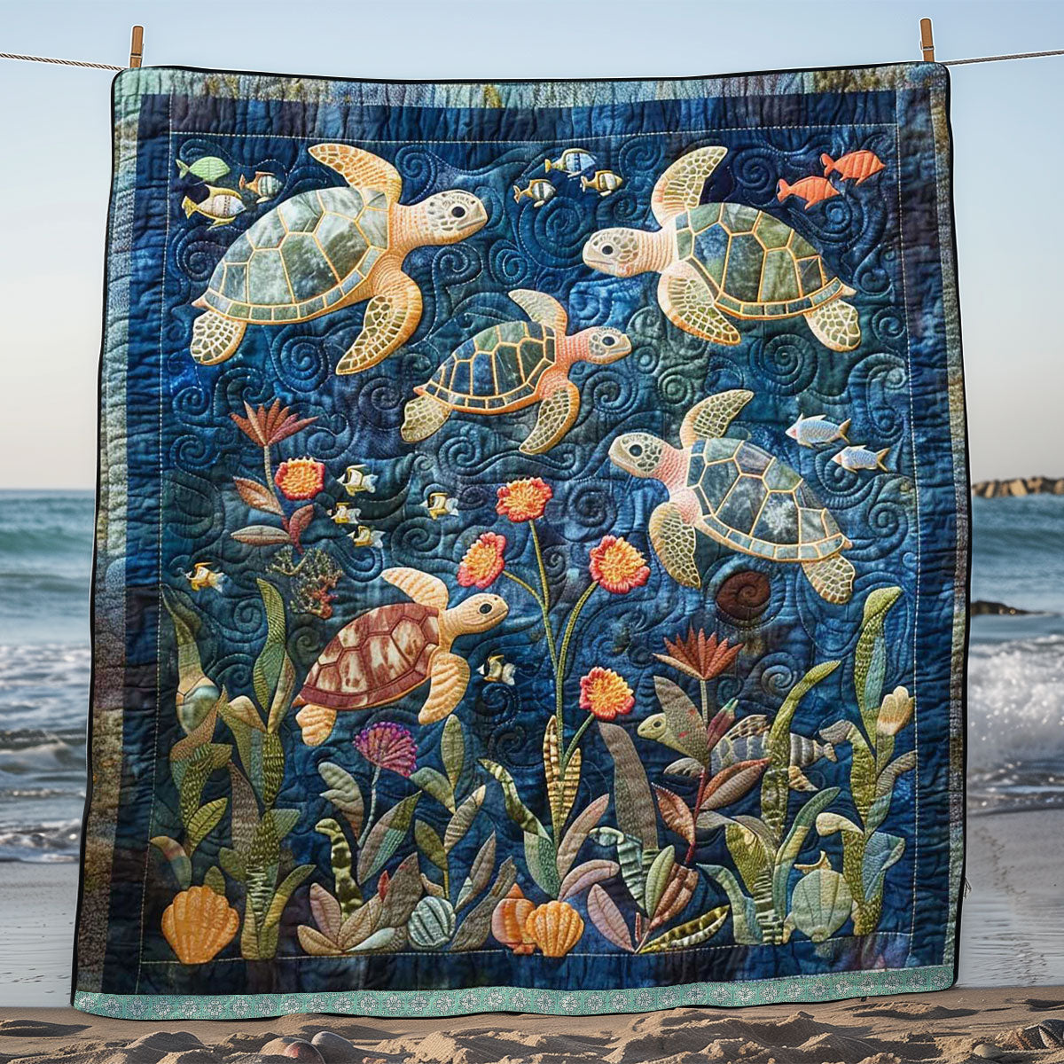 Sea Turtle WJ1909017CL Quilt