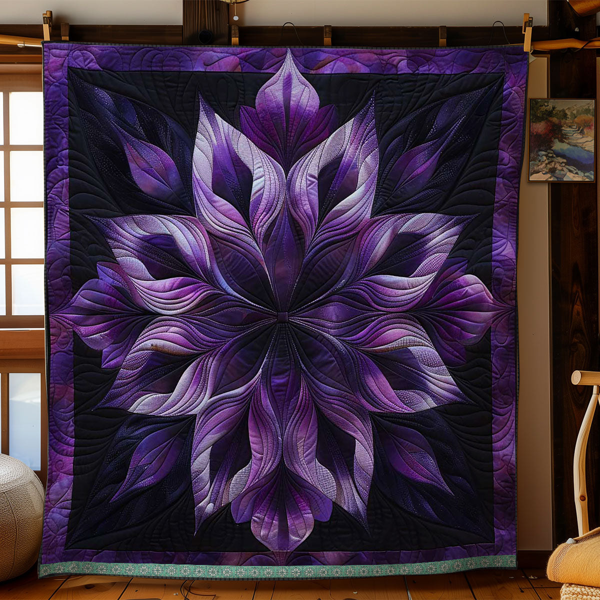 Mystic Purple Flower WN1508050CL Quilt