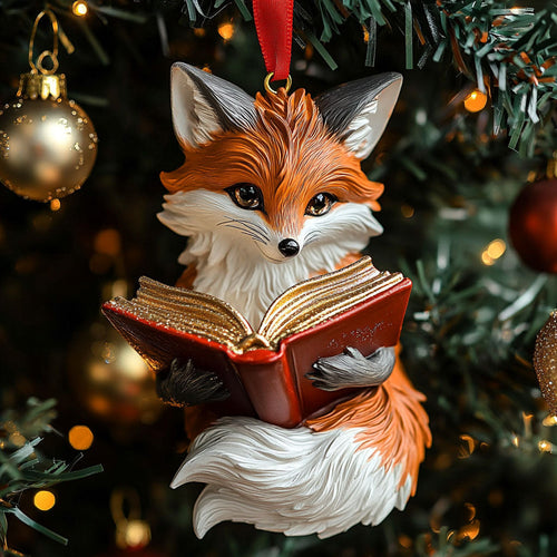 Book Fox CW0311001CL Christmas Ornament