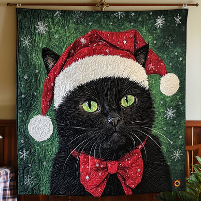 Santa Black Cat WY3010009CL Quilt