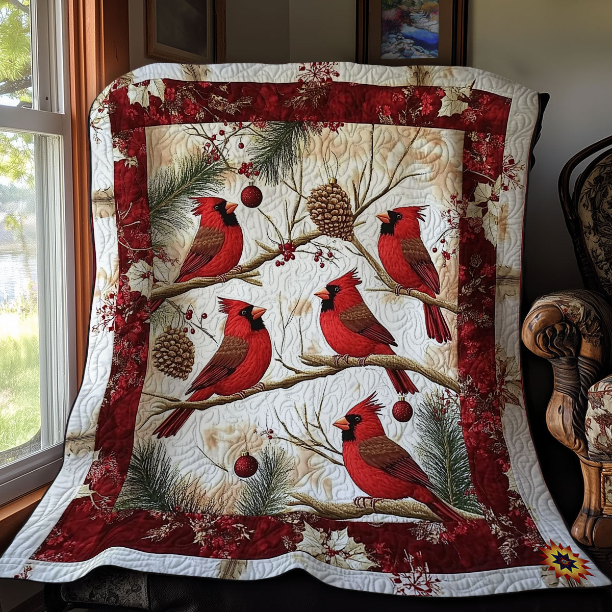 Family Cardinal WY1811027CL Quilt