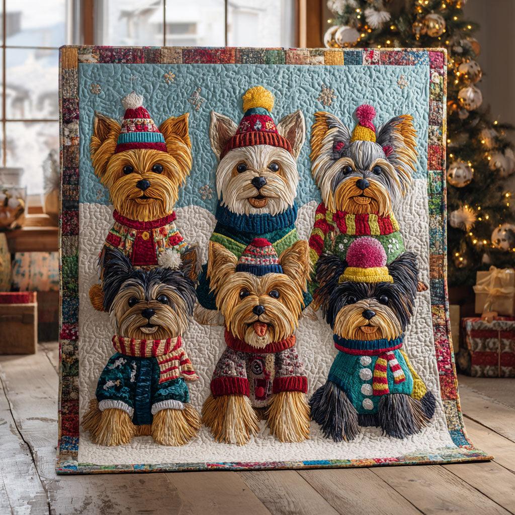 Yorkie Snow CW2110038CL Quilt