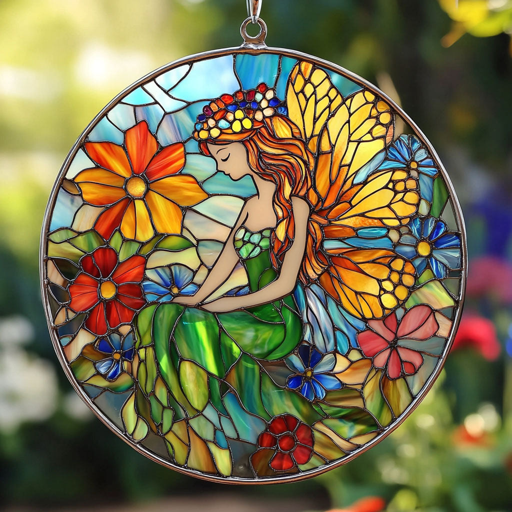 Fairy In Flower Forest WY2801031CL Suncatcher