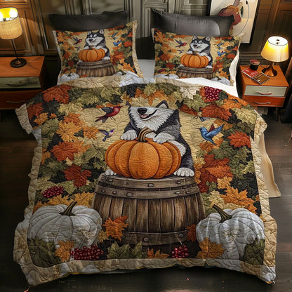 Husky Pumpkin Love WN0310111CL Duvet Cover Set