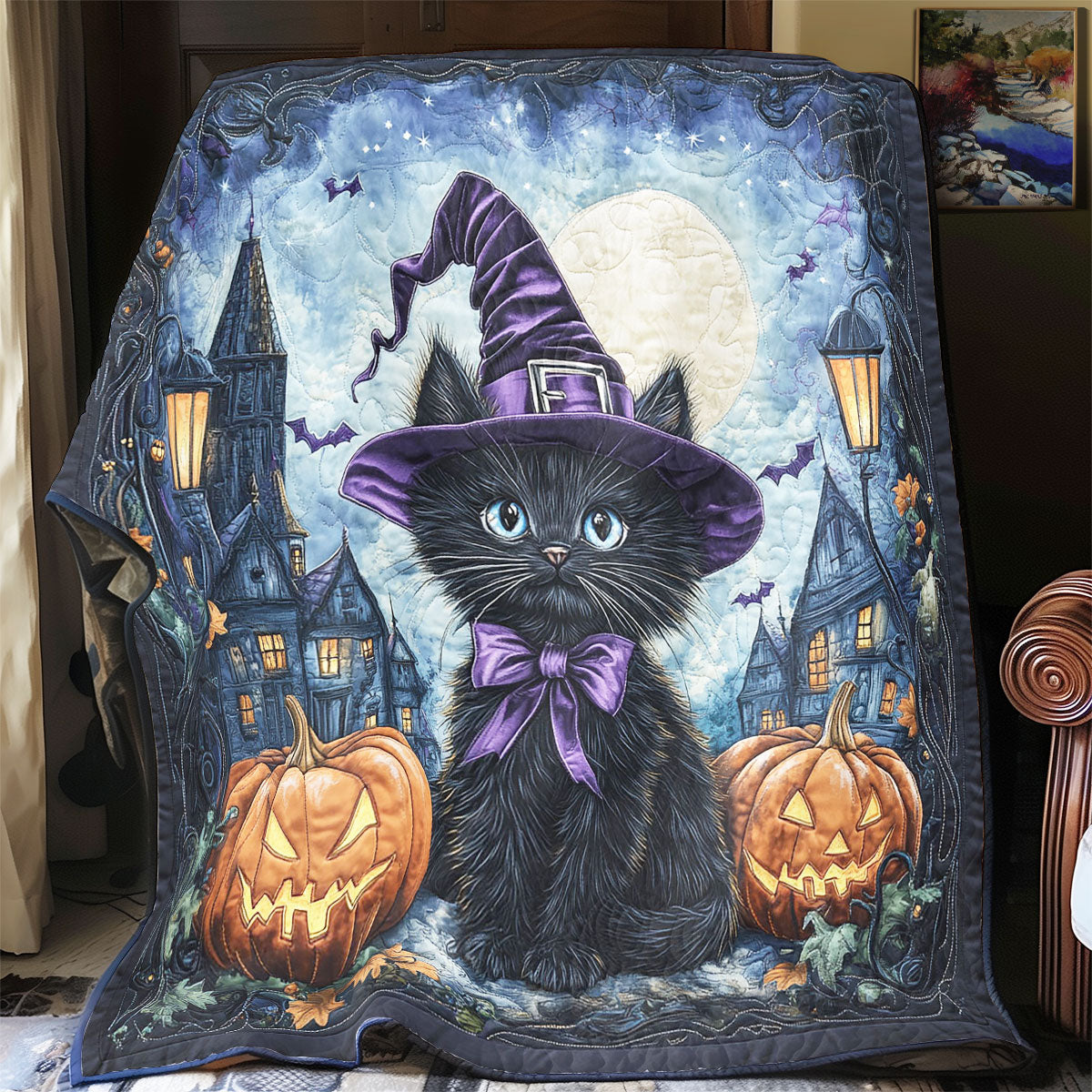 Witchy Cat CW2207037CL Quilt