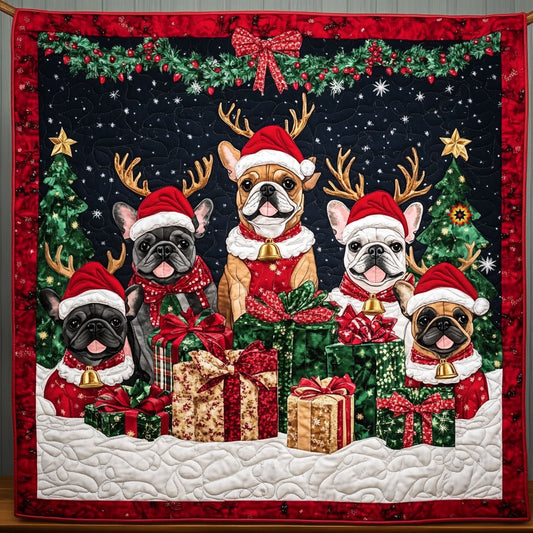 Christmas French Bulldog WJ1211007CL Quilt