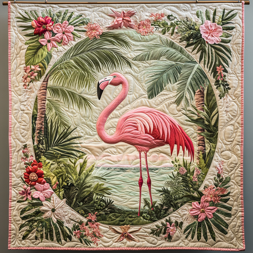 Tropical Flamingo WG1001010CL Quilt