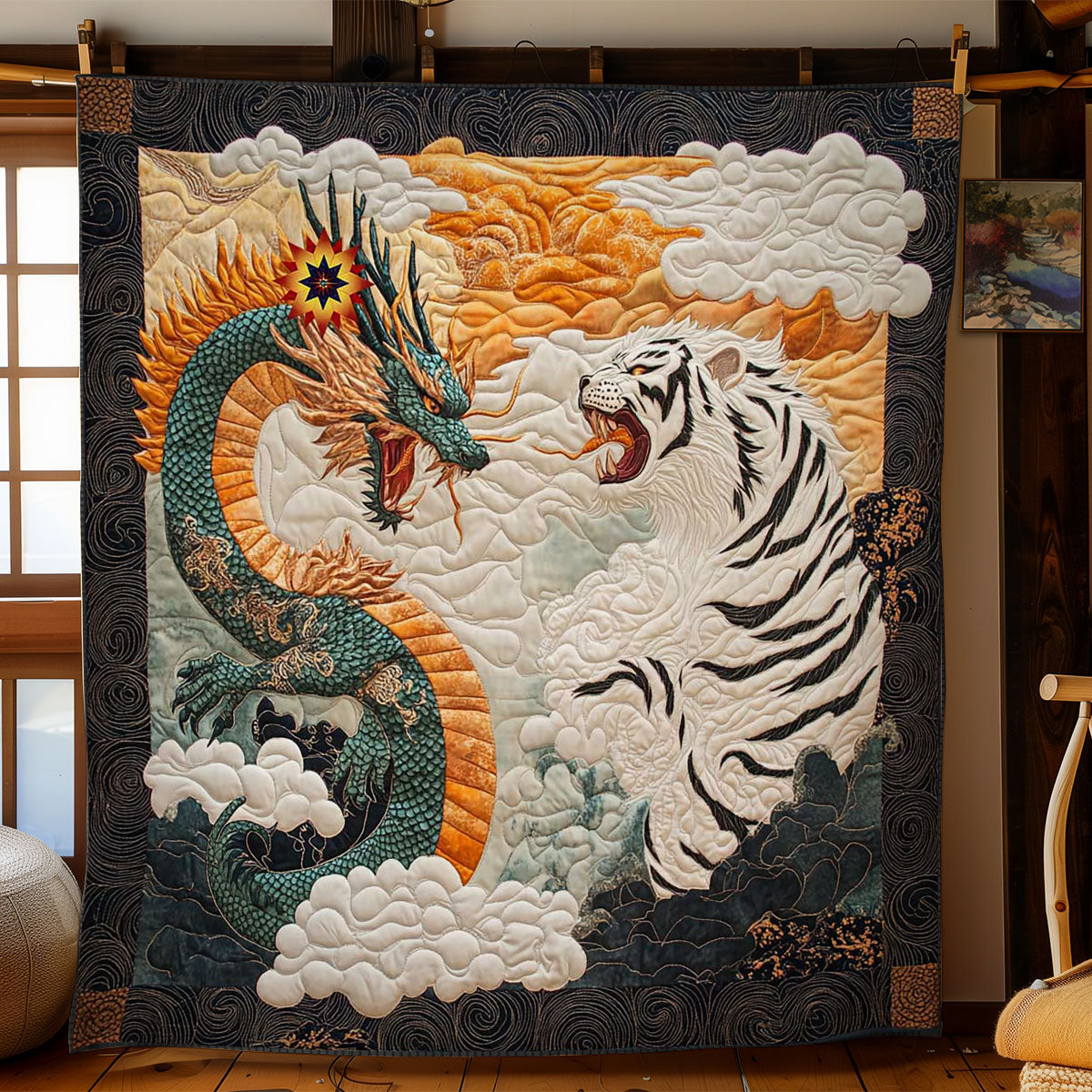 Dragon And Tiger Duel WN1112058CL Quilt