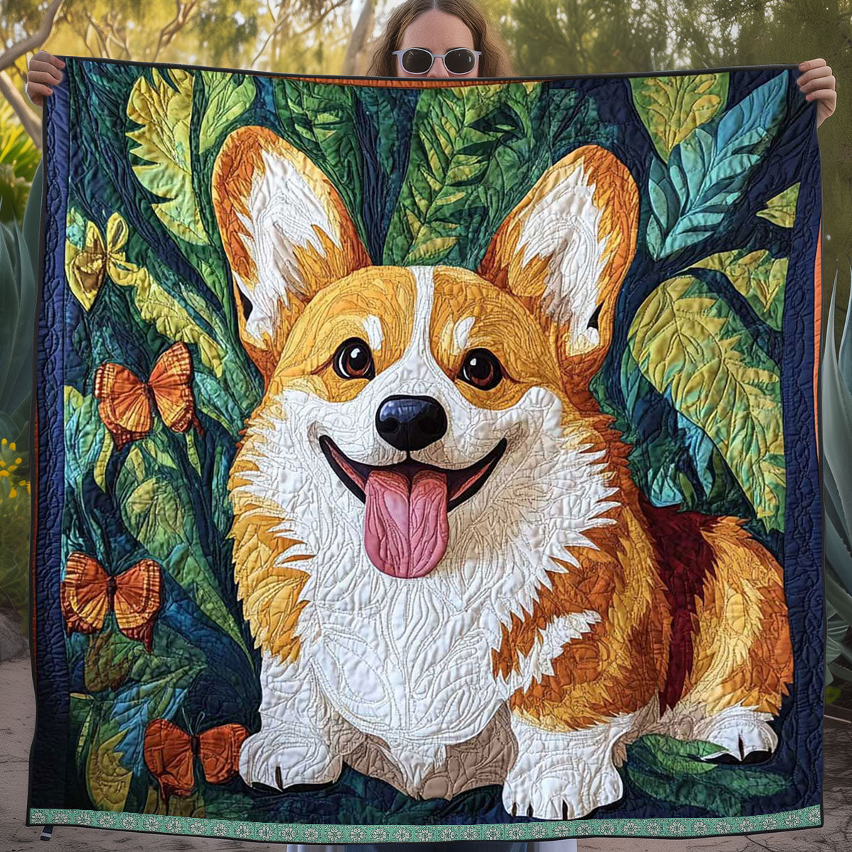 Cute Corgi WJ2609004CL Quilt