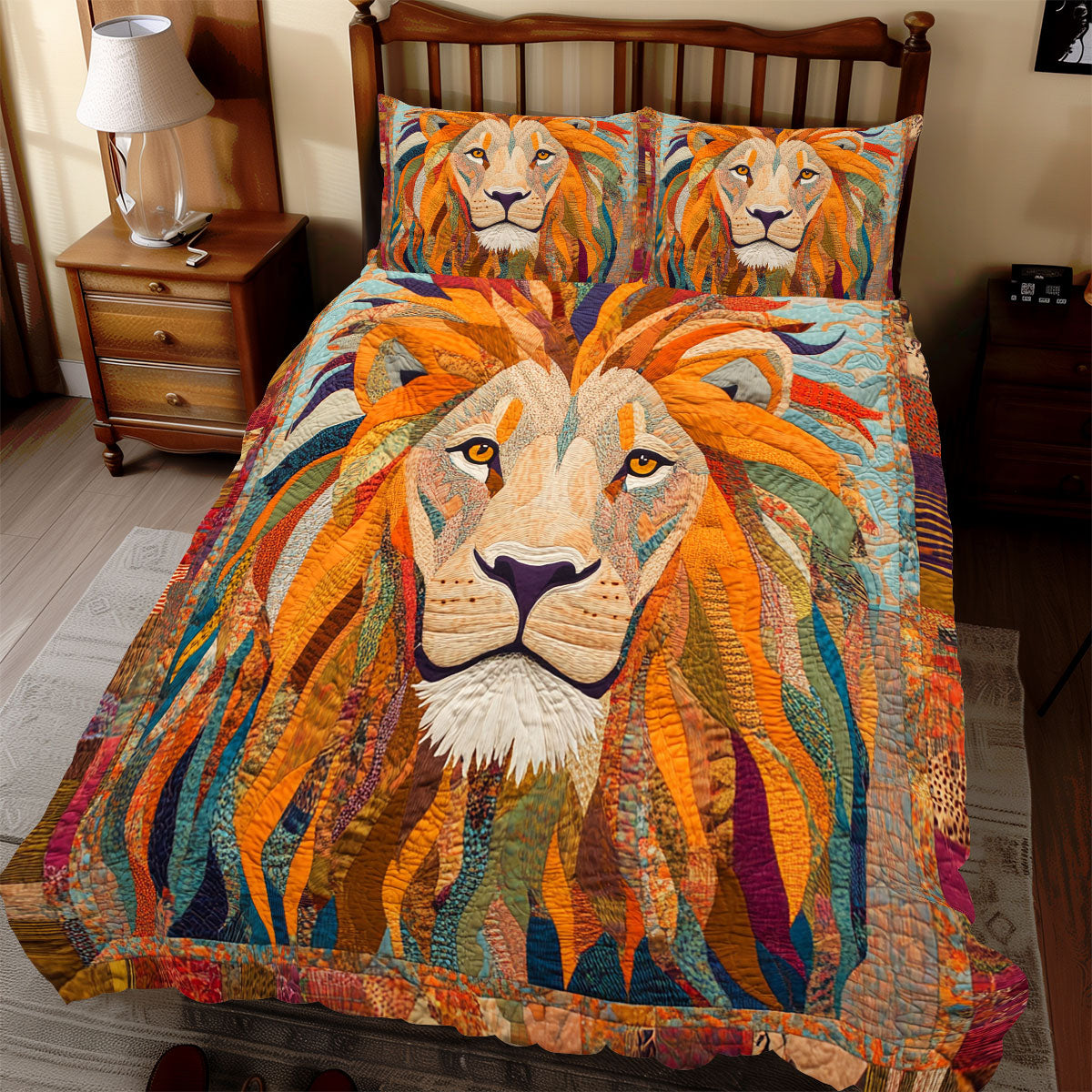 Colorful Lion Head WX1912081CL Duvet Cover Set