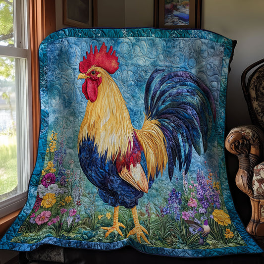 Mystic Blue Chicken WY1911053CL Quilt