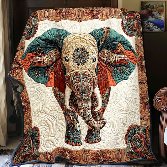 Patchwork Abstract Elephant WY0201041CL Quilt