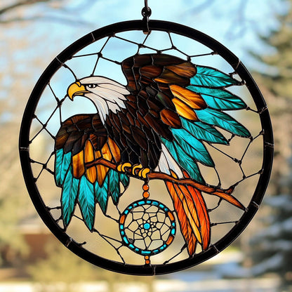 Eagle In Dreamcatcher WY2202135CL Suncatcher