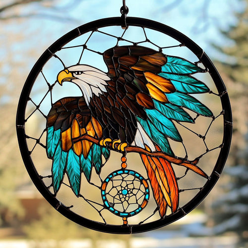Eagle In Dreamcatcher WY2202135CL Suncatcher