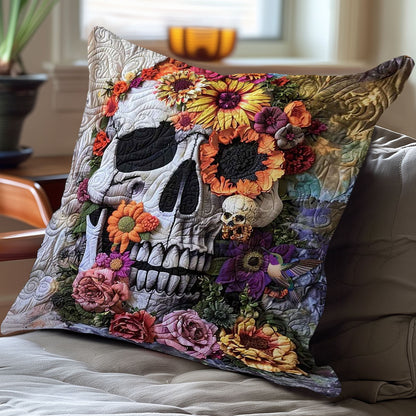 Floral Skull Fantasy WN2110149CL Quilt Pillow Case