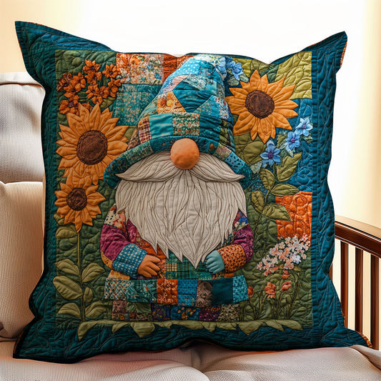 Sunflower Garden Of Gnome WY2501066CL Quilt Pillow Case