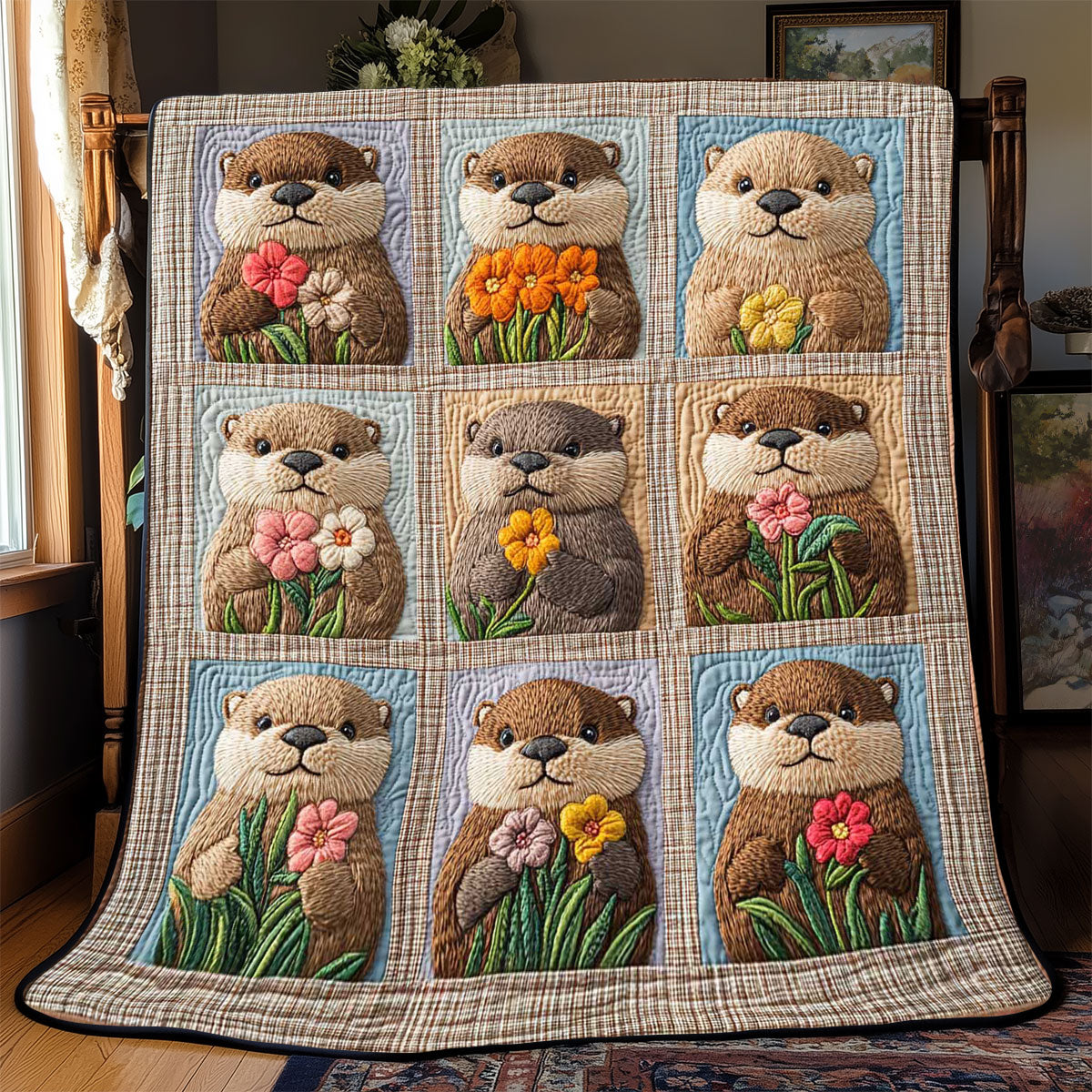 Adorable Otter WP2612001CL Quilt