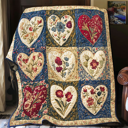 Flower In Hearts WY1502056CL Quilt