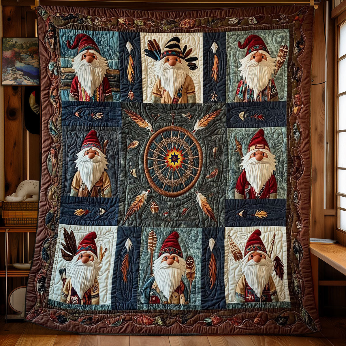 Native American Gnome WY0512034CL Quilt