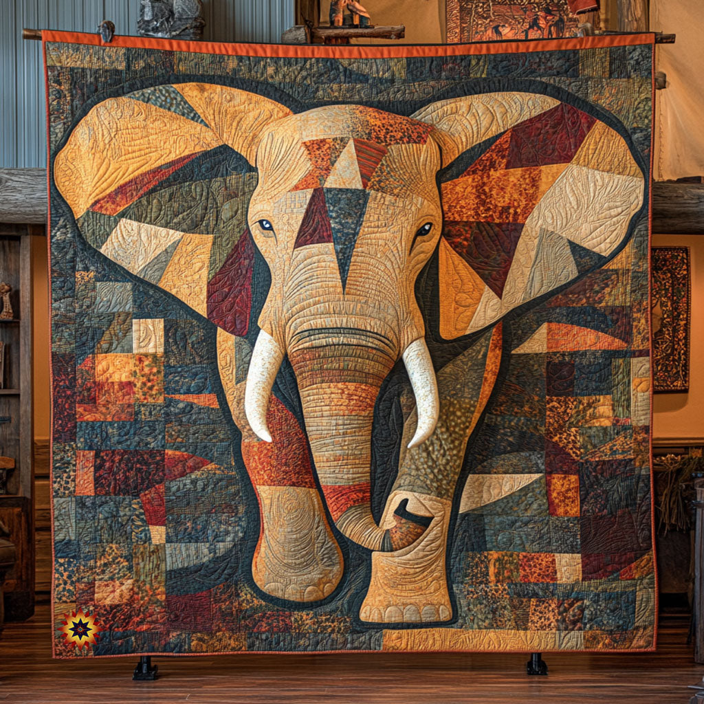 Majestic Elephant Mosaic WJ1812019CL Quilt