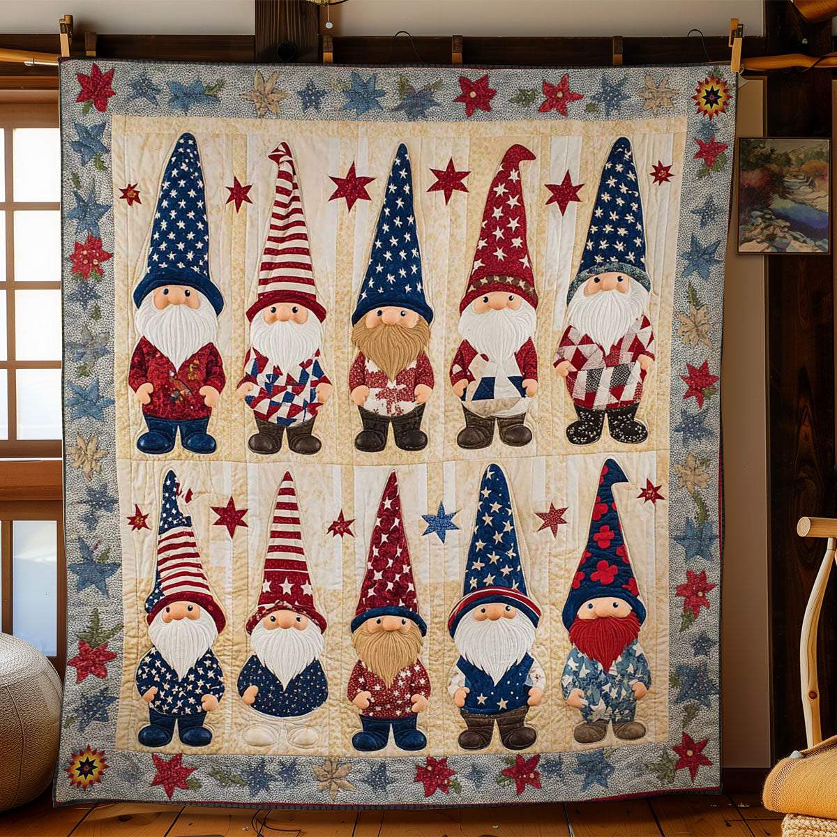 Liberty Flag Gnome WN2811016CL Quilt