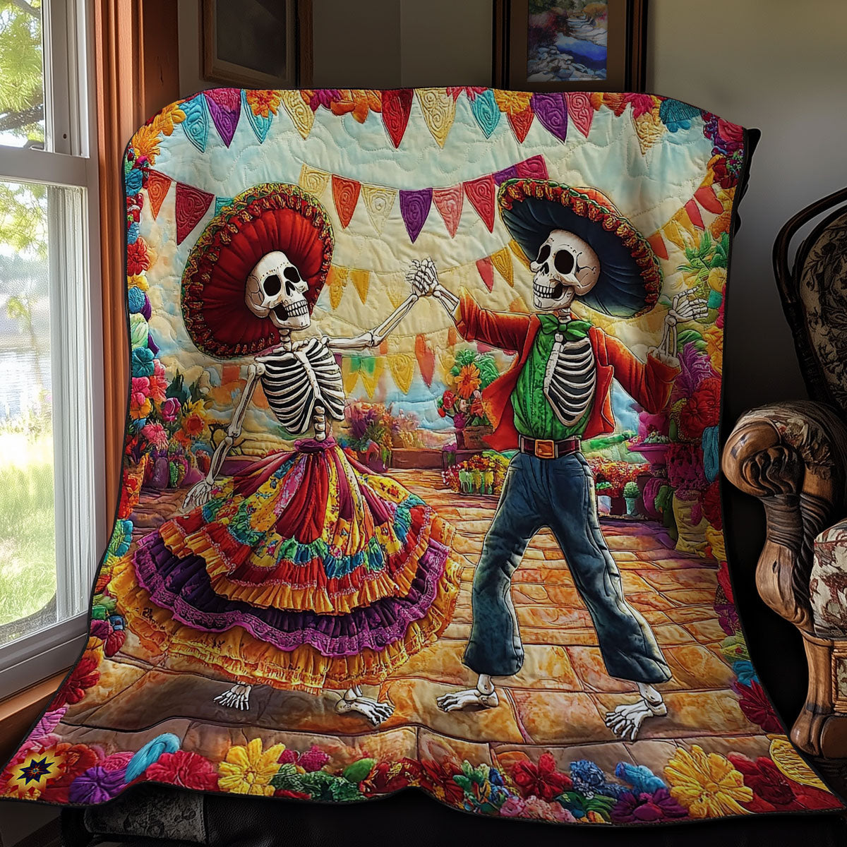 Día De Los Muertos WY2911016CL Quilt